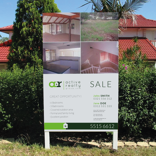 Rebrand capturing logo for real estate firm Active Realty  Design by pulestar