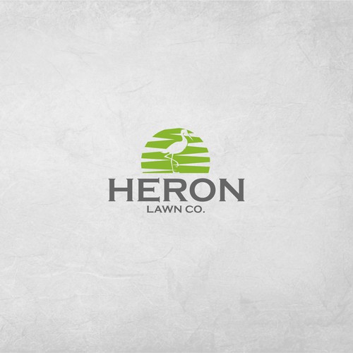 Modern Lawn Care Business with Heron Design by Mayes