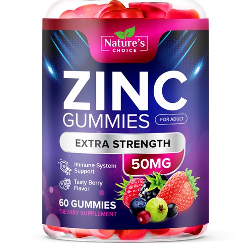 Tasty Zinc Gummies design needed for Nature's Choice Ontwerp door TUNSAY