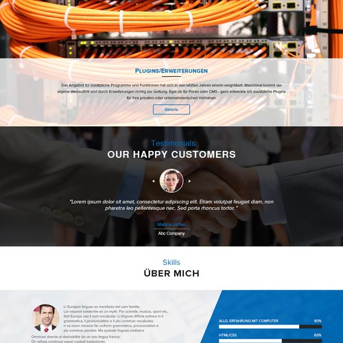 Proposta di design per un contest della categoria Design di sito web realizzata da Design Monsters