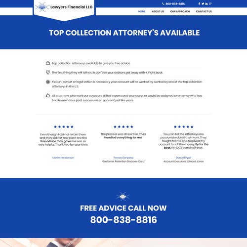 Debt Collection Website Design by Creative GS
