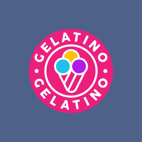 We need a creative interesting logo for gelato shop "Gelatino" Design réalisé par rocketstudio