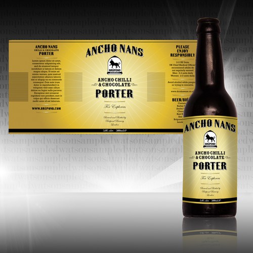 product label for BRÜPOND Brewery Design by David7110750