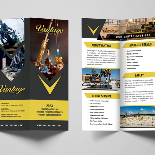Construction Company Marketing Pamphlet Design by rulasic