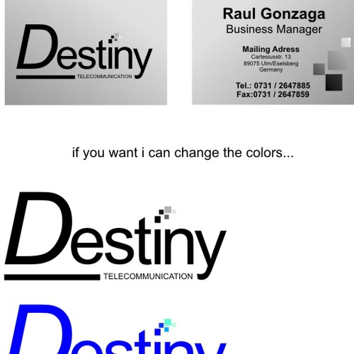 Diseño de destiny de logo_teufel