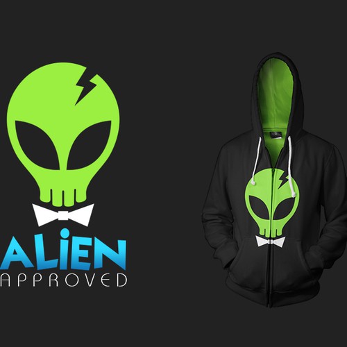 Create a Alien Approved logo for apparel brand Design by metong