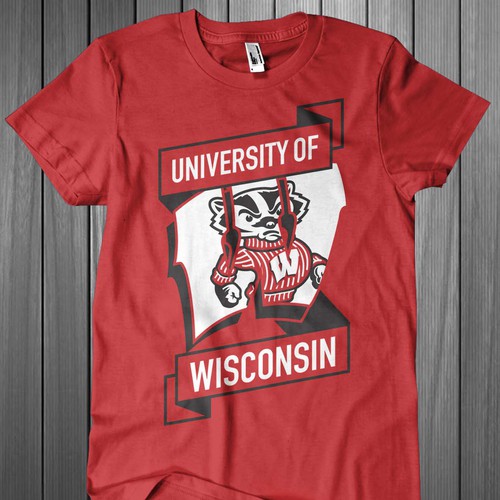 Wisconsin Badgers Tshirt Design デザイン by thebeliever