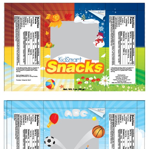 Kids Snack Food Packaging Ontwerp door laraby