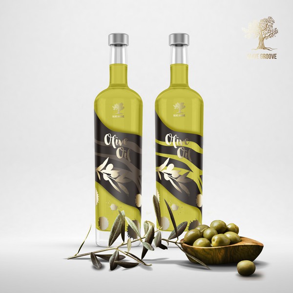 Design by Lindi titled "Olive Groove - Olive oil bottle concept"
