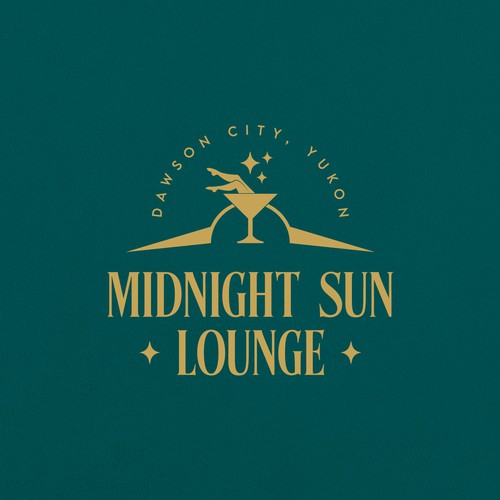 Midnight Sun Lounge logo for Dawson City, Yukon! Design by najetounis