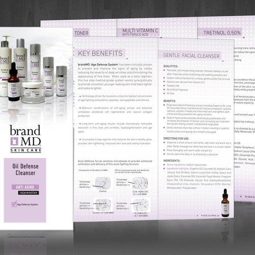 Design di Skin care line seeks creative branding for brochure & fact sheet di Edgard K