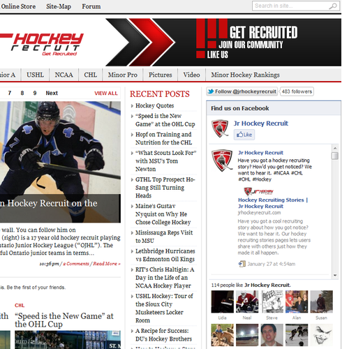 Jr Hockey Recruit Banner Ad Ontwerp door Mr. Legend