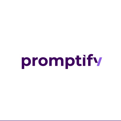 Modern, Simple and Sleek Logo for Promptify.com Design by The Gunner