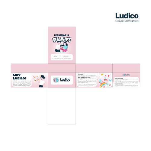 Design a box for language learning flashcards Design by Mr. Rious ⚡