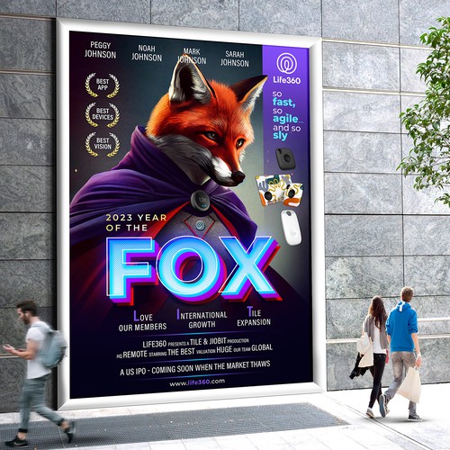 Life360 2023 Year of the Fox Poster Design by creati>e.SB