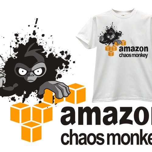 Design the Chaos Monkey T-Shirt Diseño de axalla