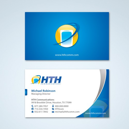 Business Card for HTH Communications Design by Tcmenk