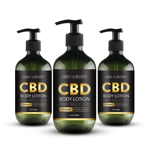 CBD Body Lotion Label Design Contest Design by GayanMH