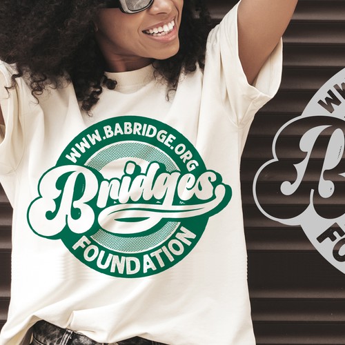 Classic Urban and Hip Tee-Shirt Design for a good cause with Bridges Foundation (non-profit) Design by SORENKOgraph