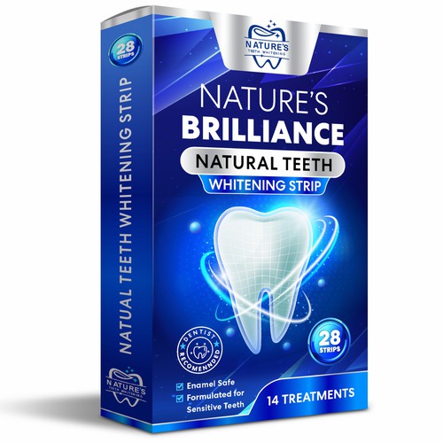 Natural Design Needed for Nature's Brilliance Whitening Strips Design by GenScythe