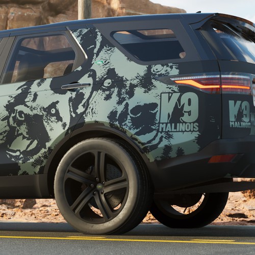 Full Car Wrap Design LandRover Discovery in honor of our late dog Design by J.Chaushev
