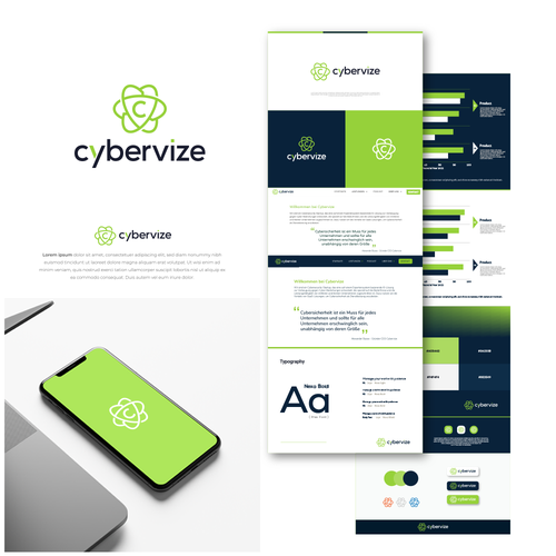 Logo & Style Cybervize Design by Naztudio