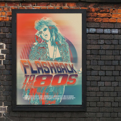 Poster for 1980s Pop Music Stage Show Design by deehage