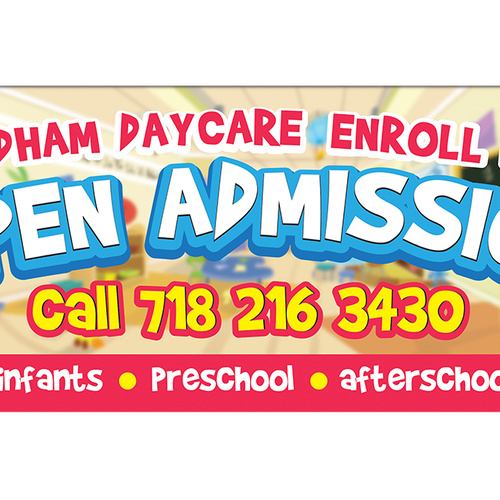 Design a banner for a New Daycare Signage contest