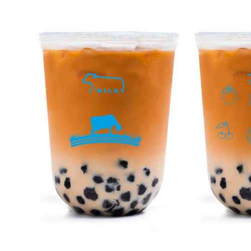 Bubble tea cup design (imilky), Product label contest