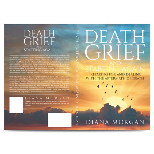 Impactful cover for book about preparing for the death of a loved one, grief, and starting again Design by HAREYRA