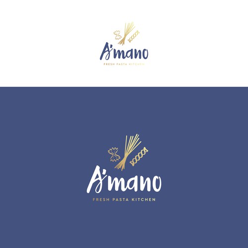 A'mano- restaurant logo design Design by Anut Bigger