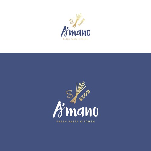 コンペ「A'mano- restaurant logo design」のデザイン by Anut Biggerさん 