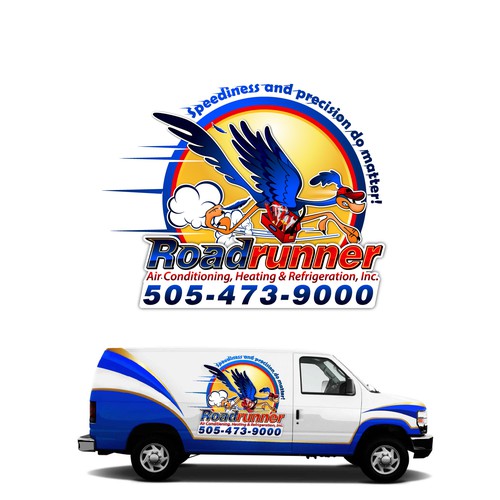 logo for Roadrunner Air Conditioning, Heating & Refrigeration, Inc. Design by X-version