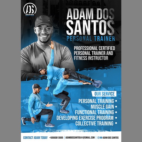 One-page personal trainer flyer  Postcard, flyer or print contest