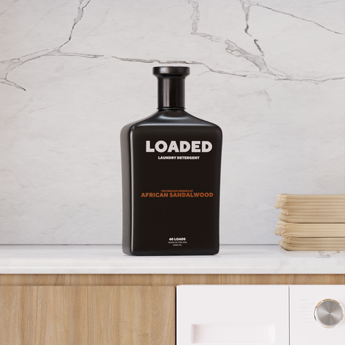 Masculine Cologne-Scented Laundry Detergent Bottle Diseño de Seny3d