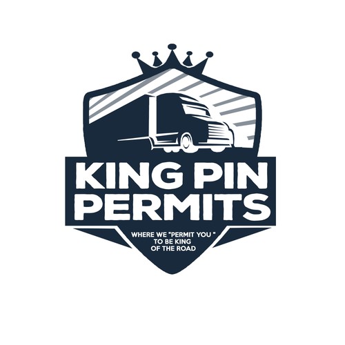 King Pin Permits needs a powerful logo to grab the attention of truck drivers Design by mixi_po