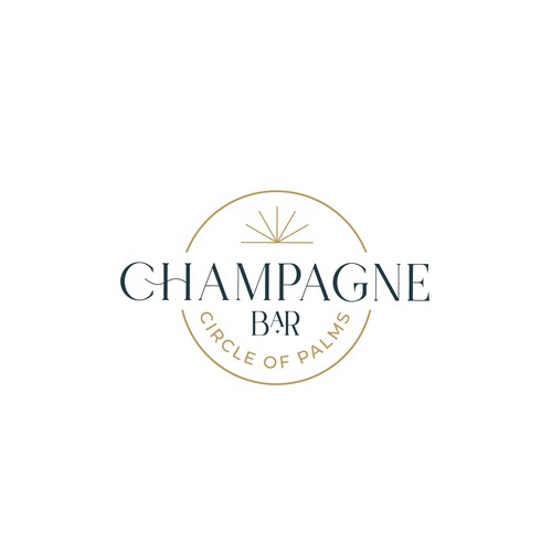 Luxury and modern Champagne Bar logo Design réalisé par Neutra™