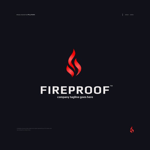 isometric fire logo Design by FF3 ˢᵗᵘᵈⁱᵒ