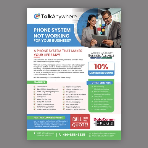 TalkAnywhere Sales Flyer Design by idea@Dotcom