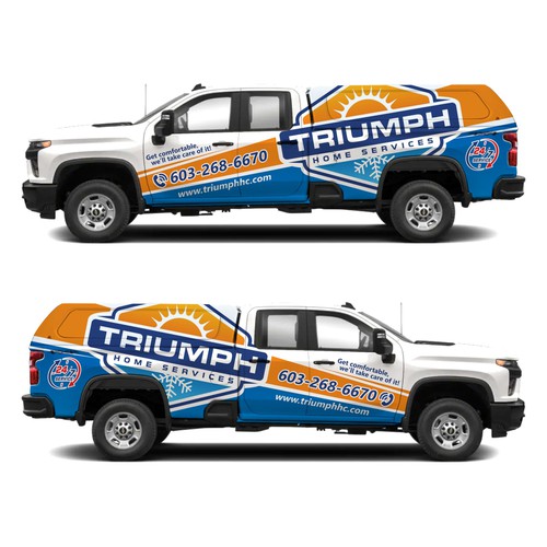 Hvac truck wrap Design by anthronx