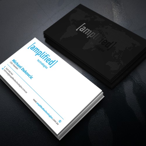 Tech company business card design Design by DesignsTRIBE