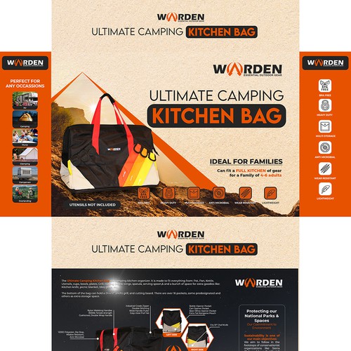 Camping Bag Retail Box design Design by ArtisteXz