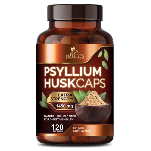 Natural Psyllium Husk Capsules Design needed for Nature's Nutrition Design by sapienpack