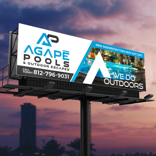 POOL AND OUTDOOR LIVING BILLBOARD DESIGN Design by SoftSkills