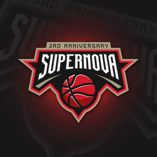 Design a 3rd anniversary logo for a basketball training camp | Logo