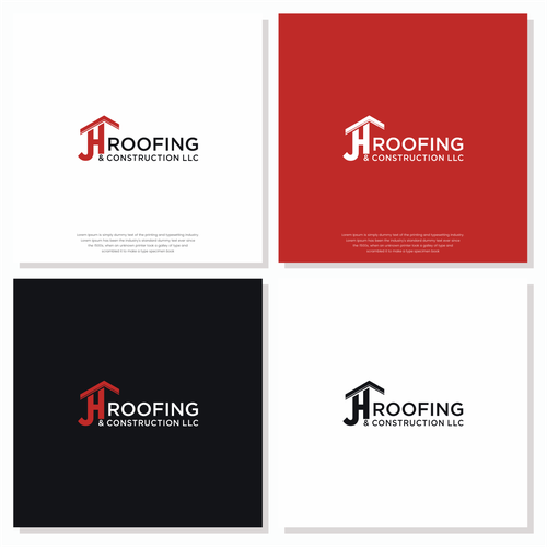 Modern logo for a roofing company Design by Aksara Hati™