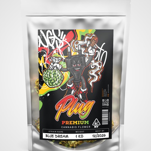 Design an urban looking label for a cannabis street brand that specializes in bulk flower sales Design by bcra