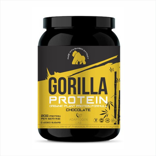 Aesthetic Label for Vegan Protein Power Réalisé par neoflexdesign