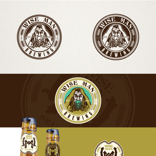 Create original Logo for Wise Man Brewing. Design by Zotty