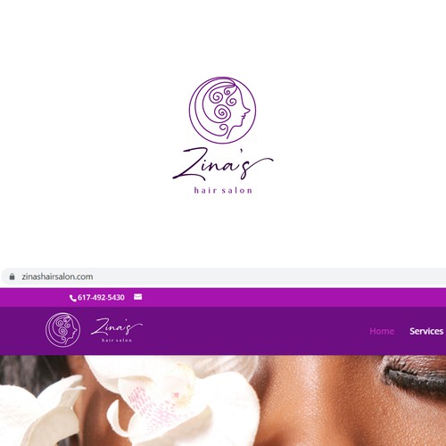 Showcase African Heritage and Glamour for Zina's Hair Salon Logo Design by topeng4